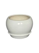 Керамический горшок для цветов Bowl Mini глянец 0,4 л белый (Г05001) - изображение 1