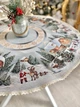 Скатерть гобеленовая Новогодняя ROUND723M Ø90 см Серый 70% полиэстер 23% хлопок 3% акрил 4% металлическое волокно - изображение 5