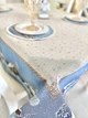 Скатерть гобеленовая RUNNER1323 137х180 см Серебряный люрекс 70% полиэстер, 23% хлопок, Голубой - изображение 7