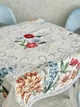 Скатерть гобеленовая MANDALAS FLOWERS 137х137 см 40% полиэстер 60% хлопок серый - изображение 5