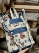 Сумка гобеленовая SG03 24x29x10 см 75% полиэстер синяя - изображение 7