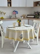 Скатерть гобеленовая DERLIN Пасхальная Ø160 см Желтая 76% полиэстер, 12% хлопок, 12% акрил - изображение 4