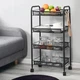 Металлическая полка-этажерка 64204 на колесах 4 яруса 36×20×76 см для кухни, ванной комнаты и домашнего хранения - изображение 1