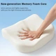 Подушка Memory Foam для сидения авто офис анатомическая копчик спина вырез антискользящая - изображение 6