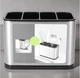 Кухонный органайзер Stainless Steel 4 секции для ложек вилок ножей сушилка компактная кухня - изображение 5