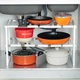 Полка-органайзер Kitchen Rack 38–70 см, регулируемый стеллаж для хранения под раковину на кухне, белый - изображение 2