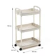 Этажерка Kitchen Storage Rack 3-ярусная пластиковая на колесах 41×25×72 см органайзер для кухни, ванной комнаты, офиса и хранения - изображение 5