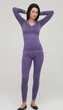 Жіноча термобілизна "Ніжні обійми"фіолетова (комплект: кофта + штани) - Універсальний розмір 44-52 - изображение 1