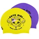 Шапочка для плавания двухсторонняя силиконовая для взрослых MD Cuties reversible M055432 Фиолетовый-салатовый - изображение 2