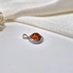 Серебряная подвеска Круг с Янтарем серебро 925 пробы Родированное 870п 2.00г - изображение 7