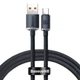 Кабель для заряджання Baseus Crystal Shine Series Type-C - Type-C 100 Вт 1,2 м Чорний (CAJY000401) - зображення 1