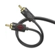 Кабель для аудіо Hoco Dual RCA 1.5 м Чорний (UPA29) - зображення 5