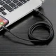 Кабель для заряджання Baseus USB - Lightning 2 м 1.5A Сірий+Чорний (CALKLF-CG1) - зображення 5