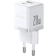 Сетевое зарядное устройство Baseus Palm C+U 20W USB Type-A Type-C белое - изображение 3