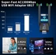 Wi-Fi адаптер USB 3.0 6B17 AC1300 с двумя антеннами, 2.4/5 ГГц, до 1300 Мбит/с для ПК и ноутбука - изображение 2
