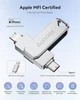 Флеш-накопитель LESOGE 128GB MFi Certified для iPhone / iPad / Android / PC - изображение 2