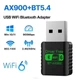Зовнішній дводіапазонний USB адаптер Wi-Fi 2.4/5.8GHz + Bluetooth 5.4 Wi-Fi6 900 Mbps (88035) - зображення 1