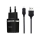 Сетевое зарядное устройство HOCO C12 2USB 2.4A, Lightning 1м black - изображение 1