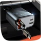 Автомобильное зарядное устройство LISEN 4в1 с выдвижными кабелями USB-C+Lightning, быстрая зарядка PD 69W - изображение 1