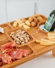 Деревянный дубовый винно-пивной столик прямокутний для подачи закусок и завтраков 50х30 см (004) - изображение 7