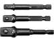 Набор держателей-адаптеров торцевых головок YATO HEX 1/4" на квадрат 1/4" 3/8" 1/2" 3 шт YT-04685 - изображение 1
