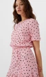 Сукня Stradivarius рожевий в чорний горошок BBMXM884 S - изображение 2