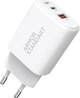 Мережевий зарядний пристрій ArmorStandart Poweraze 45W GaN Type-C + USB-A White (ARM90431) - зображення 4