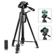 Алюмінієвий штатив Puluz PU3096B 55-139 см трипод з 3D-головою для смартфона та камери - зображення 1