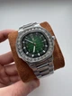 Мужские кварцевые часы Poedagar Crystal Green серебристые с металлическим браслетом. - изображение 3