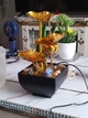Декоративный настольный фонтан Лотос с LED-подсветкой USB, комнатный каскадный водопад для дома и офиса 27 см (Lotos) - изображение 5