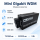 Медіаконвертер ALISTAR mini 10/100/1000BASE-T 1000BASE-LX 1SM WDM SC 20KM TX1550/RX1310nm 5Вт Чорний - зображення 1