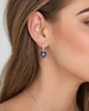 Сережки срібло проба 925 Original стиль Pandora Фіалка фіаніти паве 8812 - изображение 2
