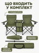 Пляжный набор для отдыха 2 кресла с зонтом и сумкой-холодильником для кемпинга пикника рыбалки хаки (49676209) - изображение 8
