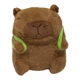 Мягкая плюшевая игрушка Капибара Capybara с рюкзачком черепашкой на спине 23см - изображение 3