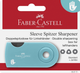 Чинка пластикова Faber-Castell 182770 Sleeve, з контейнером 2 отвори, у чохлі бірюзово-чорна, для шульги (12) /182770/ - зображення 3