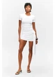 Платье-футболка короткое летнее женское Monki 271282539 L Белое (2727000106867) - изображение 1
