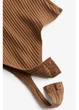 Боді-футболка бавовняна жіноча H&M 271171542_brown S Коричнева (2727000135270) - зображення 2