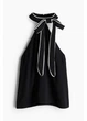 Топ женский H&M 271252550 L Черный/Белый (2727000120788) - изображение 6