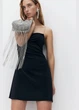 Платье вечернее короткое летнее женское H&M 271250482 XS Черное (2727000100742) - изображение 2