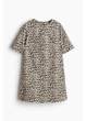 Платье-футболка короткое летнее женское H&M 271247028 XS Бежевое (2727000116736) - изображение 1