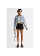 Юбка мини летняя прямая женская H&M 271071419_black 38 Черная (2727000130374) - изображение 1