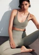 Спортивные леггинсы для фитнеса женские H&M 271202402_pistashio L Фисташковые (2727000106447) - изображение 2