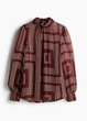 Блузка женская H&M 271160381 XS Бордовая (2727000103996) - изображение 1