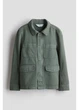Подростковая джинсовая куртка для мальчика H&M 271223548 140 см Хаки (2727000136611) - изображение 2
