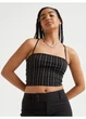 Топ женский H&M 271067128 L Черный/Белый (2727000137618) - изображение 1