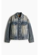 Джинсова куртка жіноча H&M 271222681 XS Блакитна (2727000109776) - зображення 4