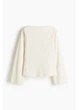 Блузка жіноча H&M 271301320 XS Кремова (2727000142193) - зображення 4