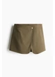 Спідниця-шорти міні осіння пряма жіноча H&M 271283680_khaki L Хакі (2727000121853) - зображення 4