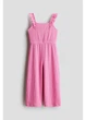 Детский летний комбинезон для девочки H&M 271294396 110 см Розовый (2727000142209) - изображение 1