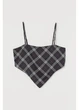 Топ жіночий H&M 270999916_blackwhite S Чорний/Білий (2727000114503) - зображення 1